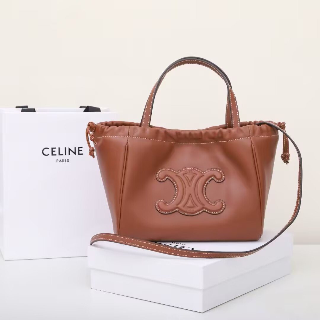 Ce**e cabas drawstring triomphe bag 22x17x15cm