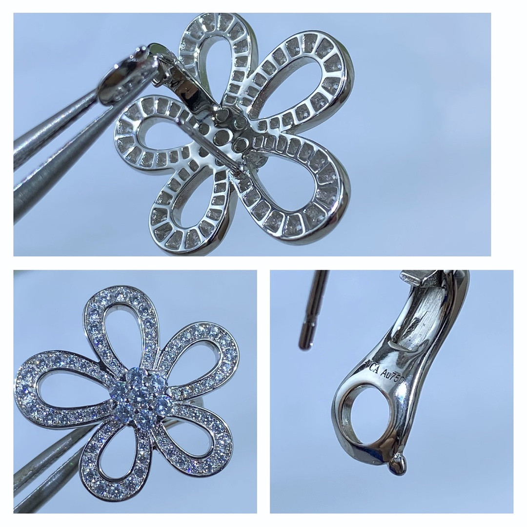 V*N CL*F & Arpels diamond flower earrings