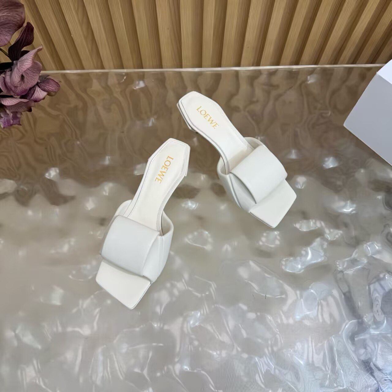 ua L0ew* origami slide 4cm heel