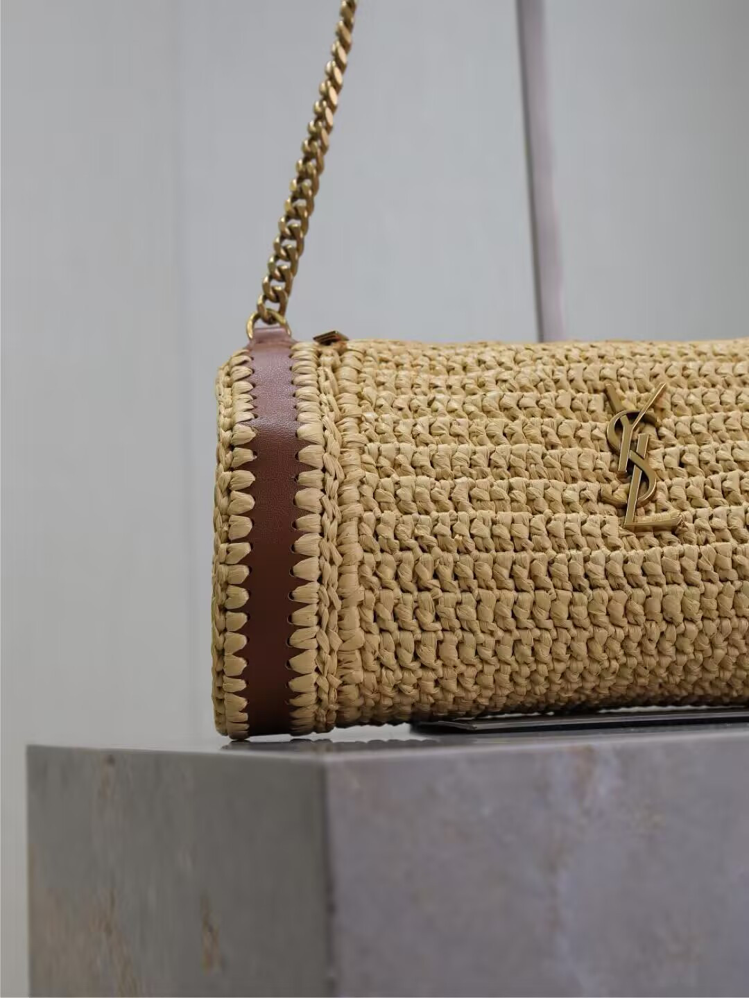 Y*L cassandre small cylindrical woven bag 30x12x10cm