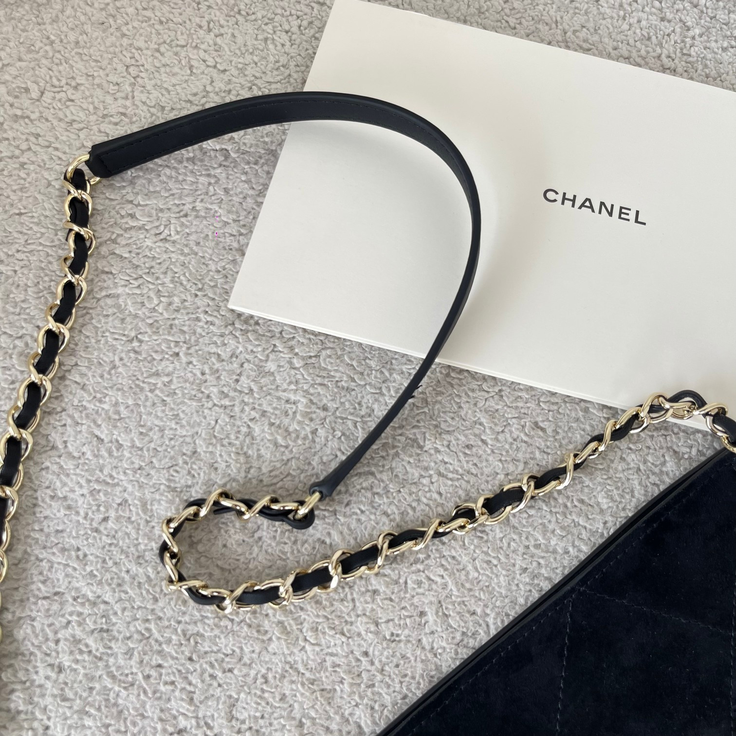Ch*el cc fringe shopping bag 30x31cm