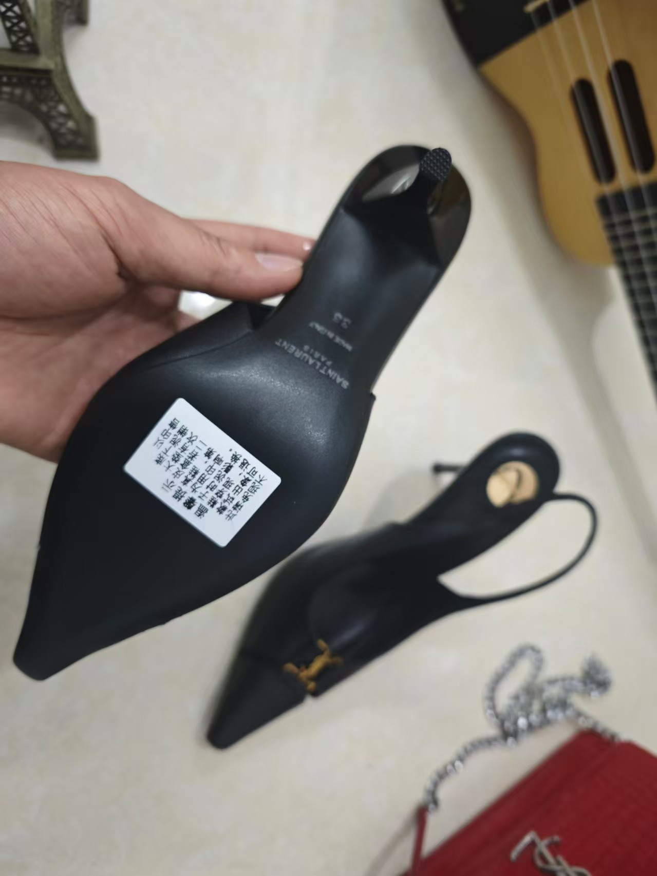 ua y*l Sa**t Lau*nt slingback pumps