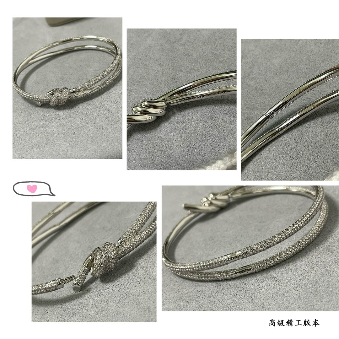 T*f*ny & Co. T Wire Knot Full Diamond Bracelet