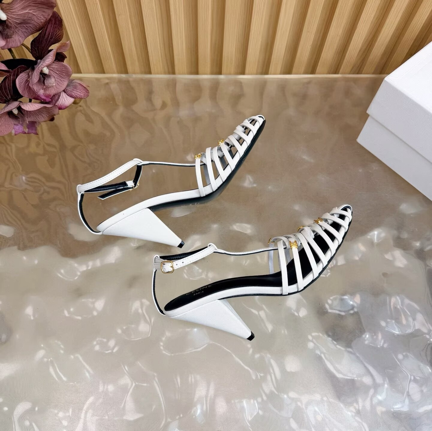 ua Ce**e cage heeled sandal 8.5cm heel