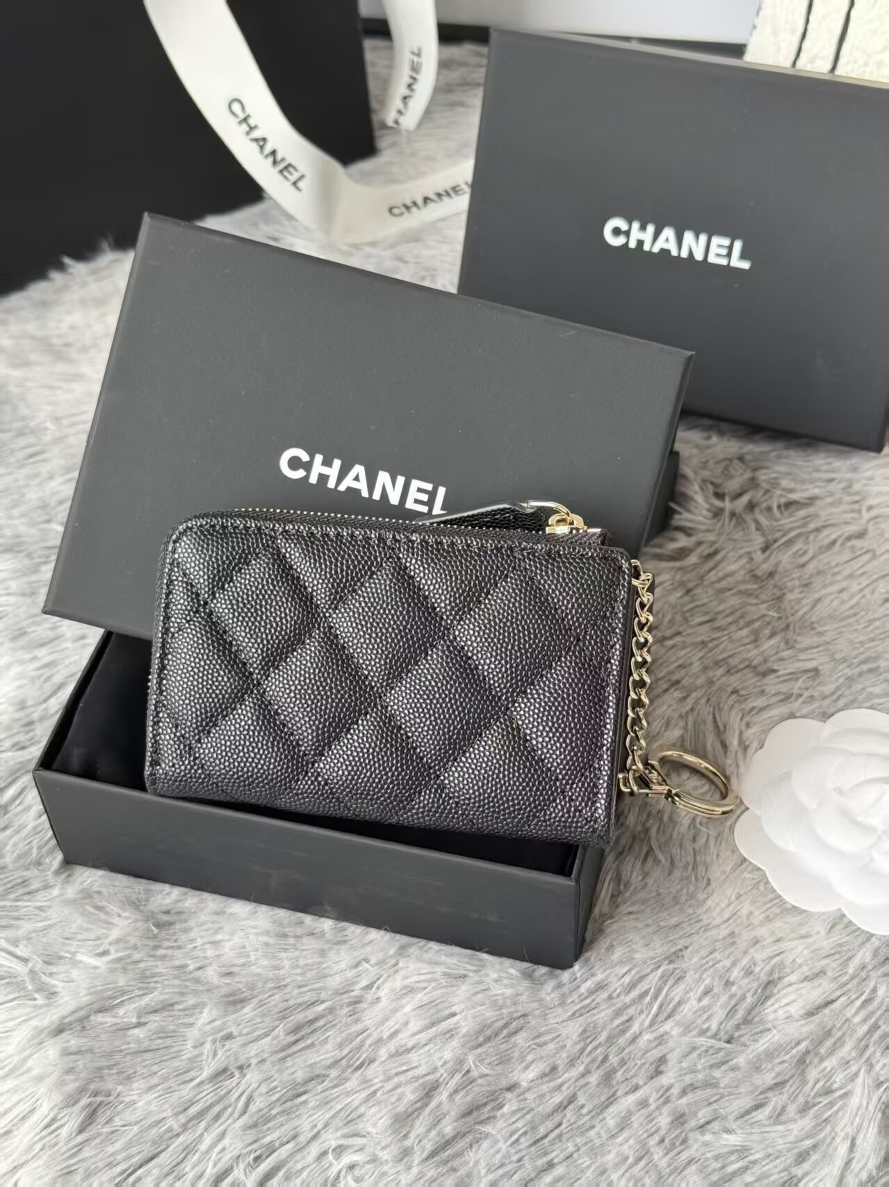 Ch*el card holder 11.5×7.5×1.5cm
