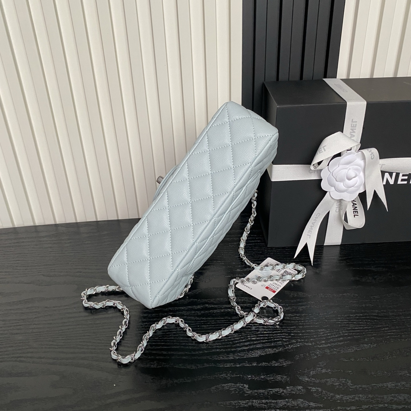 Ch*el flap bag with top handle as5702 22.5x13.5x6cm