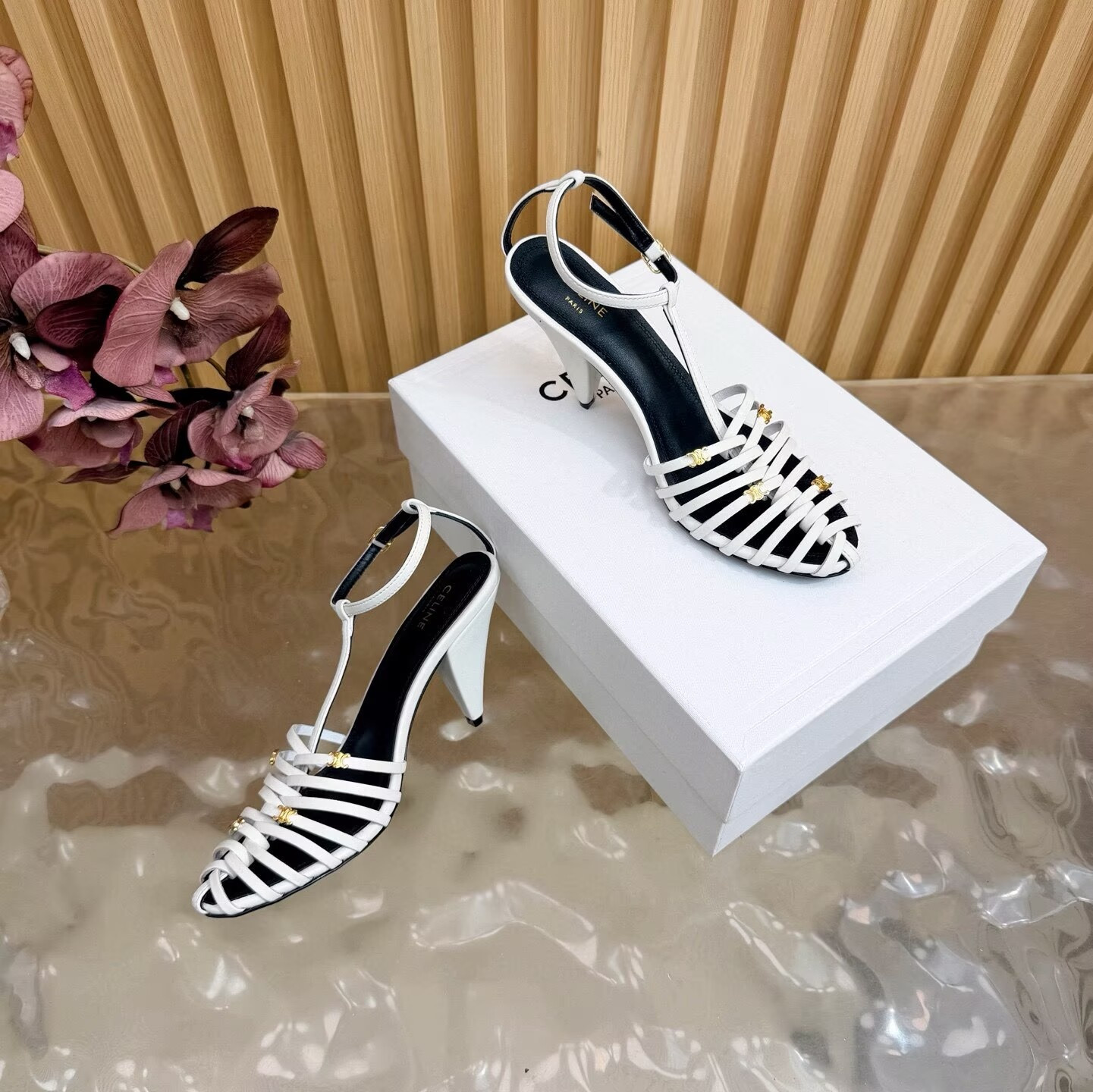 ua Ce**e cage heeled sandal 8.5cm heel