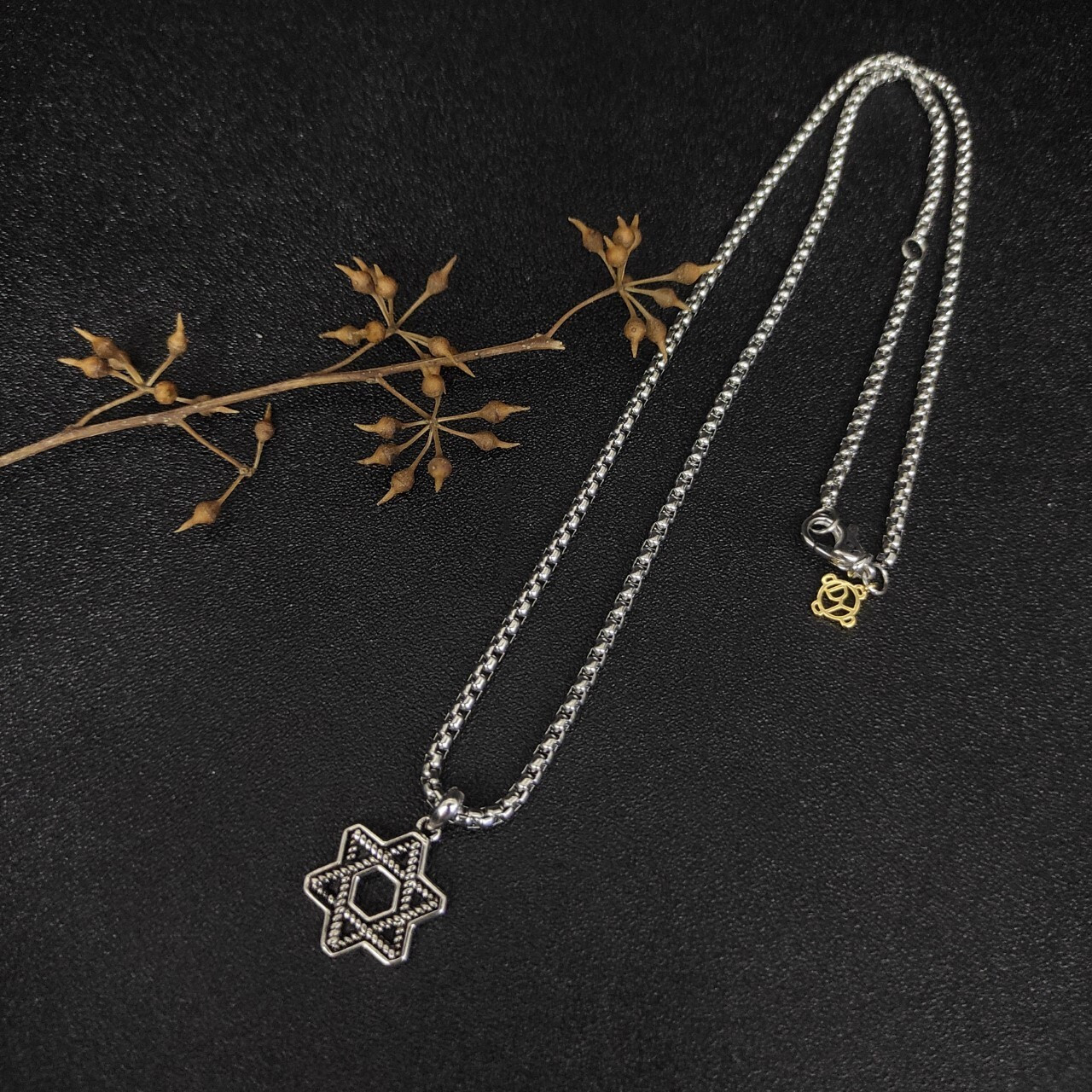 dau1d Yvrm*n star of dau1d necklace(chain length 50+5cm delay chain chain thickness 3mm)