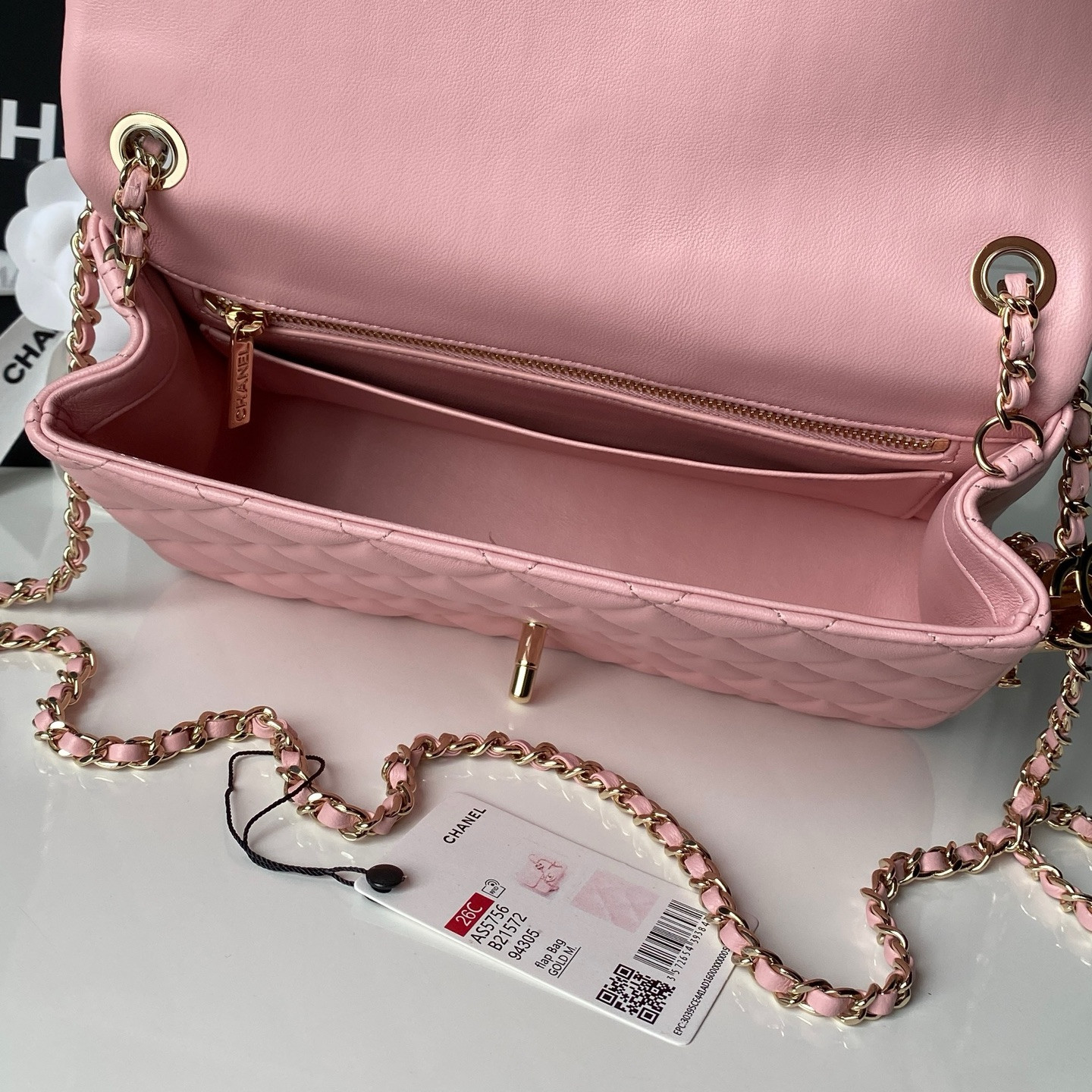 Ch*el classic flap handbag cf as5756 14.5x23.5x7cm