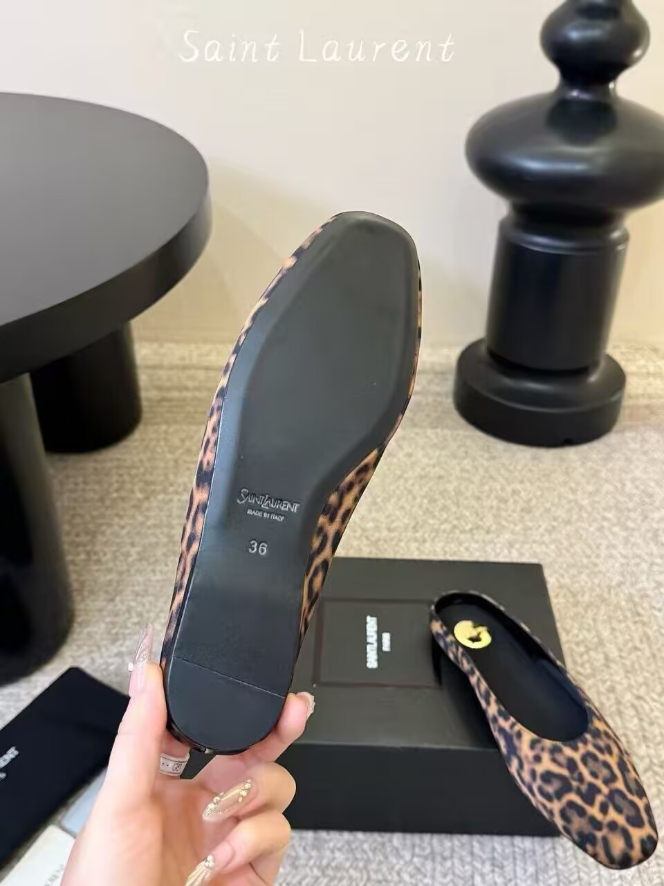 ua Y*L lido slip-on (leopard grosgrain)