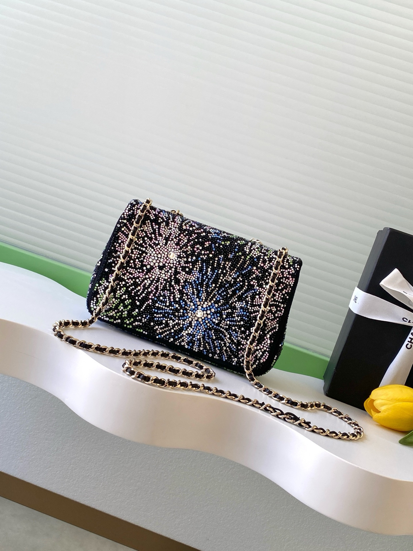 Ch*el evening bag 13x21x8cm
