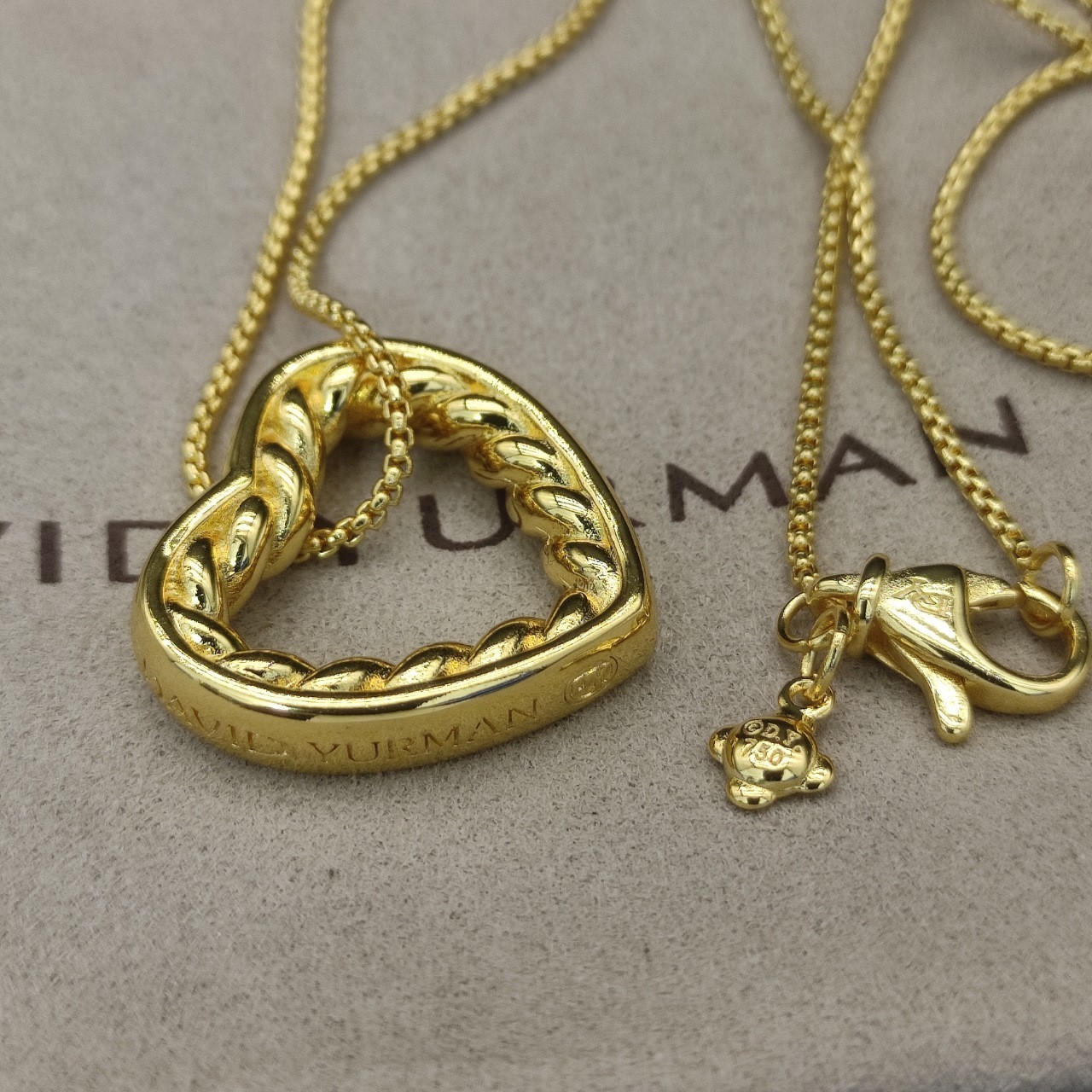 dau1d Yvrm*n heart necklace(chain length 45+5cm delay chain chain thickness 1.5mm)