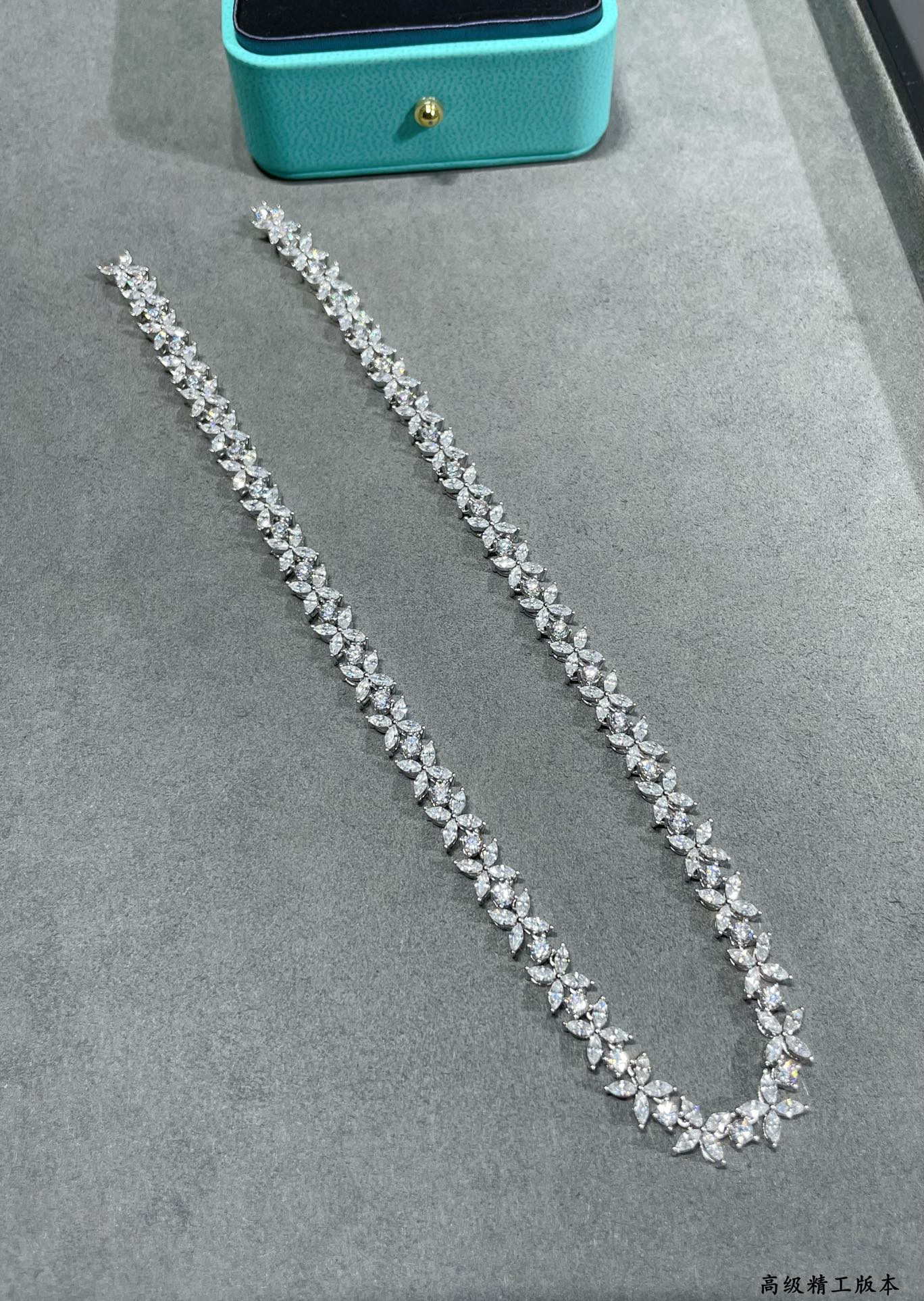T*f*ny & Co. Full Diamond Marquise Necklace Ag925