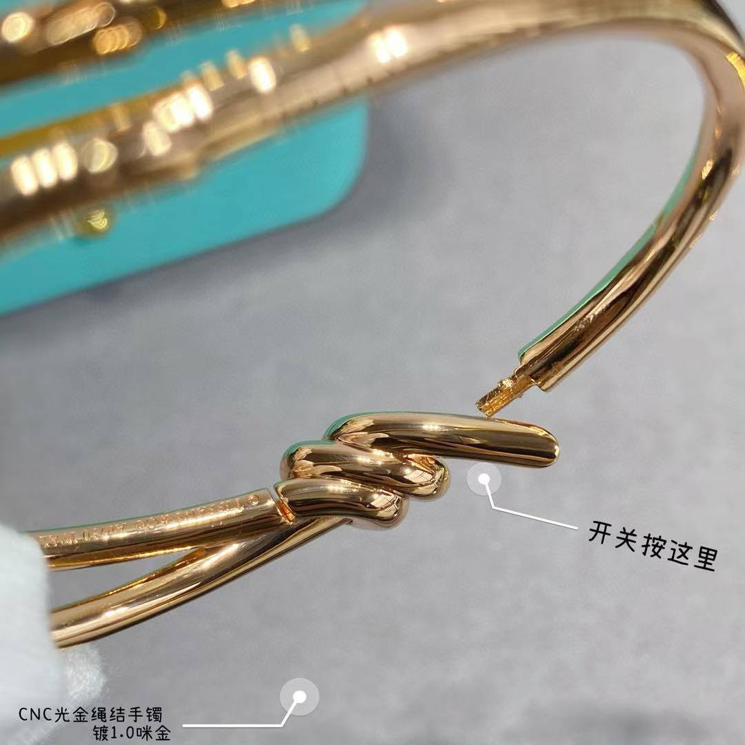 T*f*ny & Co. Knot Double Row Hinged Bracelet