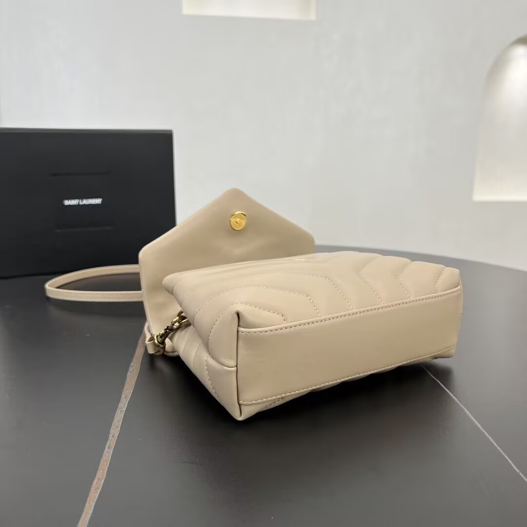 Y*L TOY LOULOU IN QUILTED LEATHER 7.9 X 5.5 X 3 INCHES