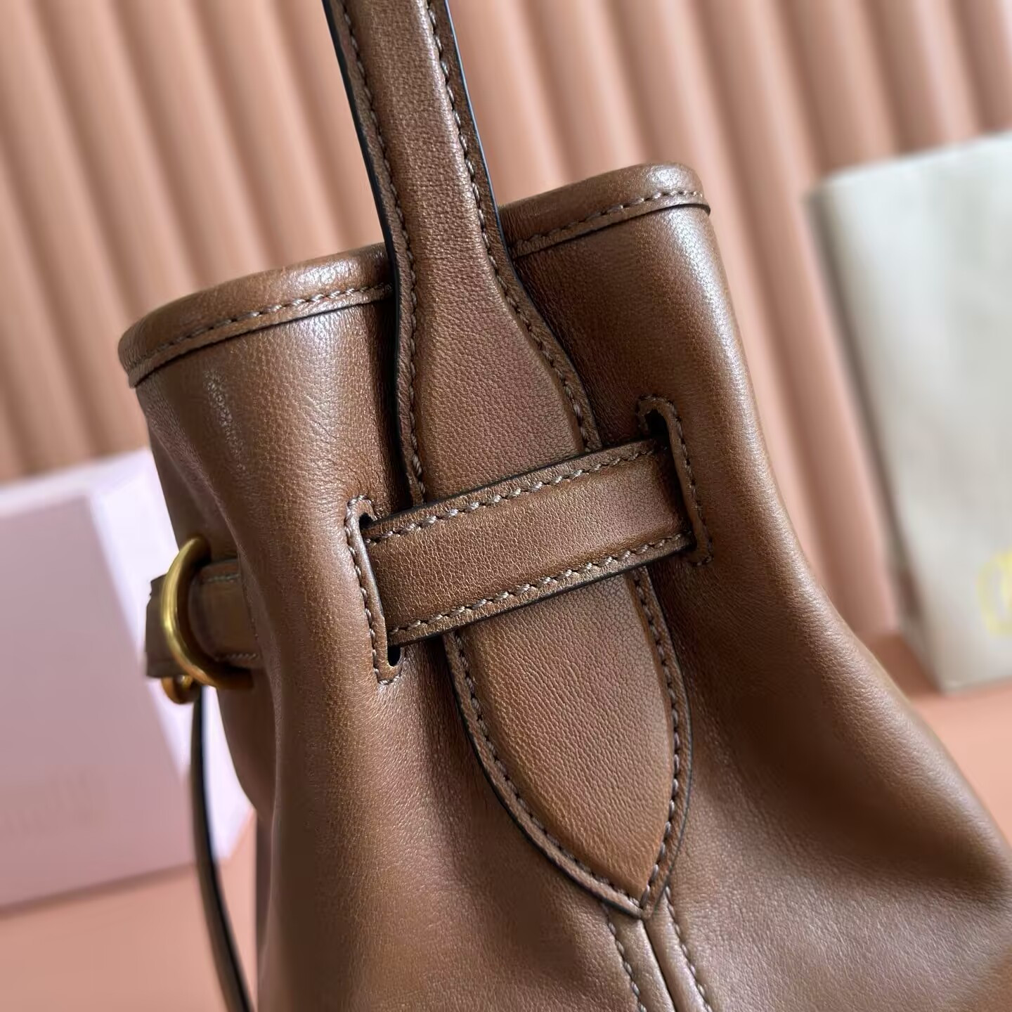 M1v M1v aventure nappa leather bucket bag 31x30x13cm