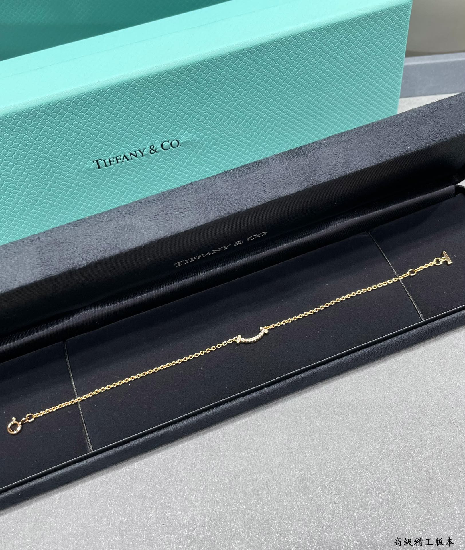 T*f*ny & Co. Mini Smile Diamond Pendant Bracelet