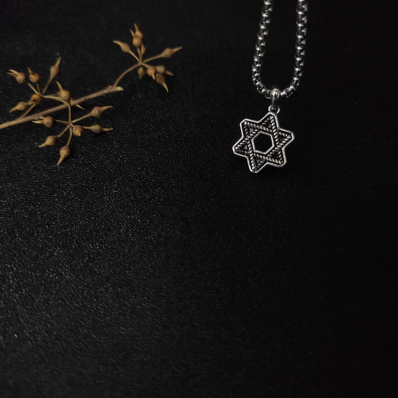 dau1d Yvrm*n star of dau1d necklace(chain length 50+5cm delay chain chain thickness 3mm)
