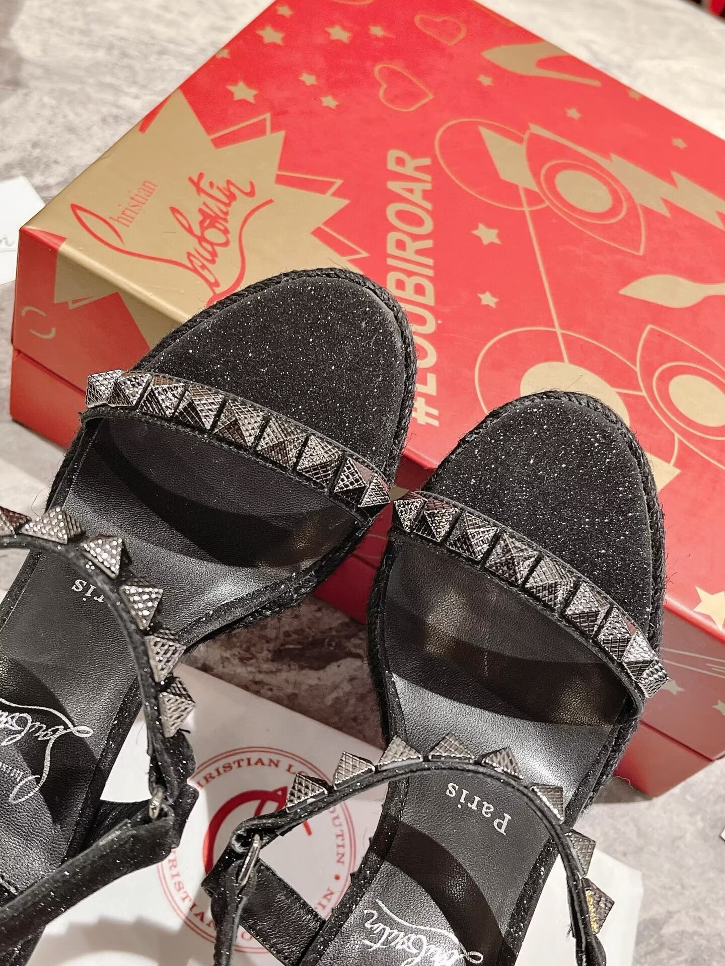 ua Ch**an louboutin pyraclou 120 mm espadilles