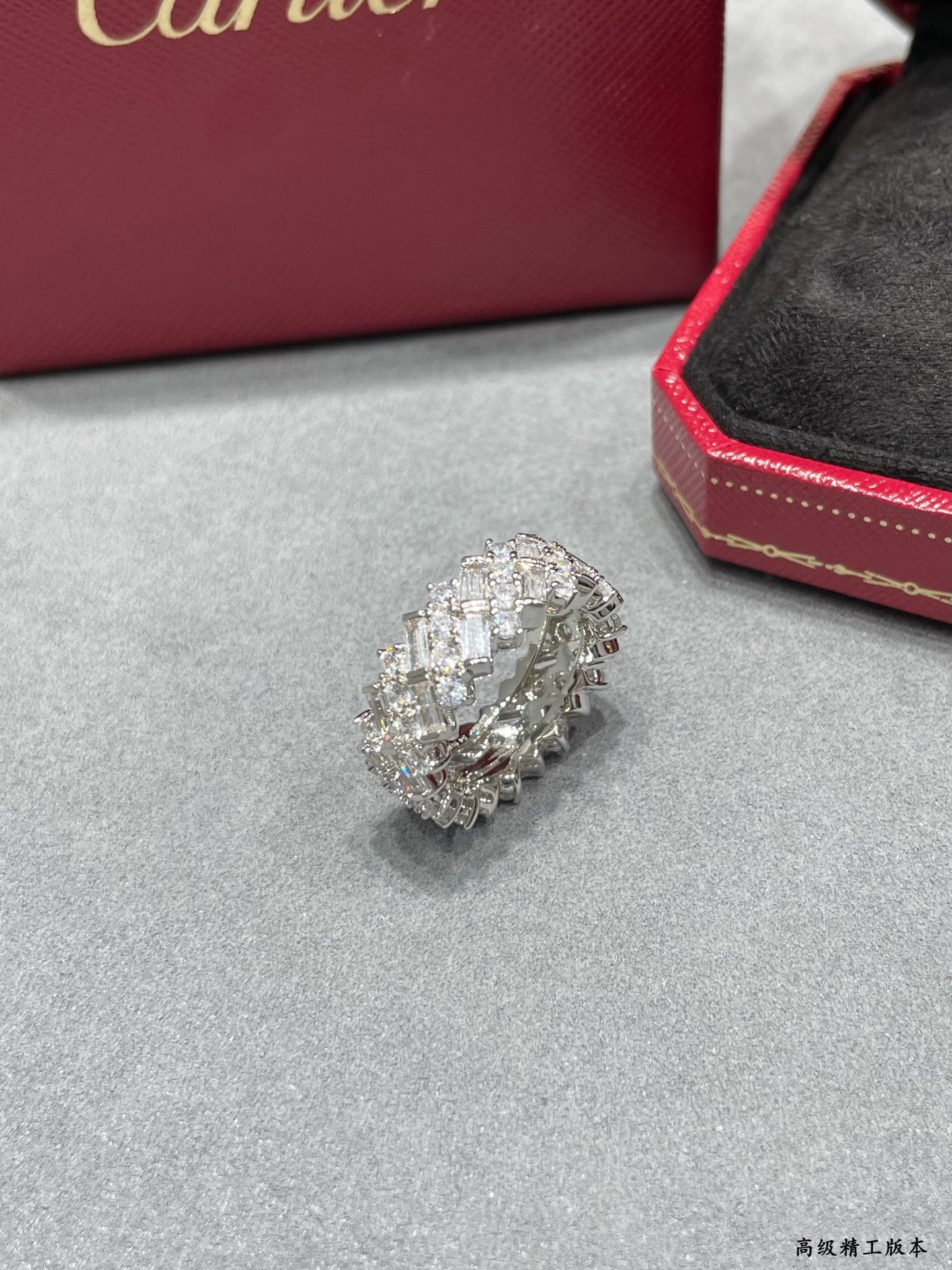 Ca*t*er step diamond ring