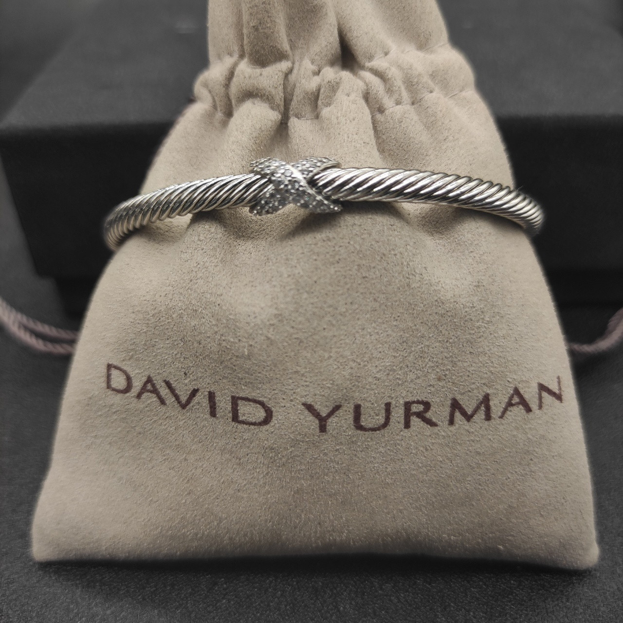 dau1d Yvrm*n 4mm full di*m*nd x bracelet (wrist circumference 15-20cm)