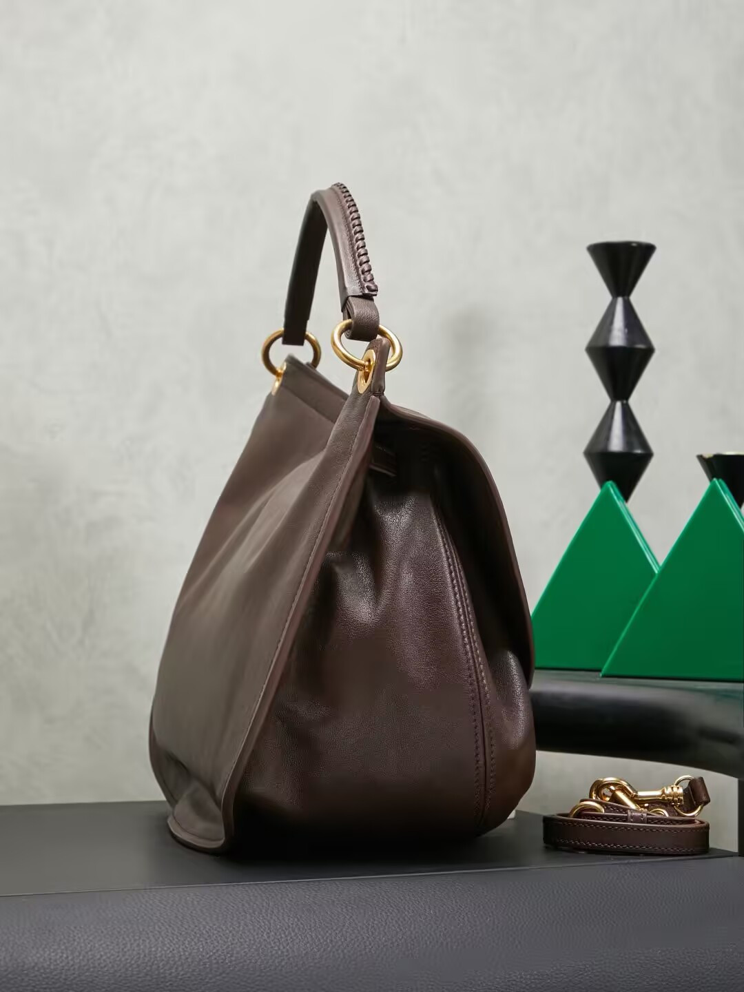 M1v M1v rendez-vous leather bag 33x39.5x15cm