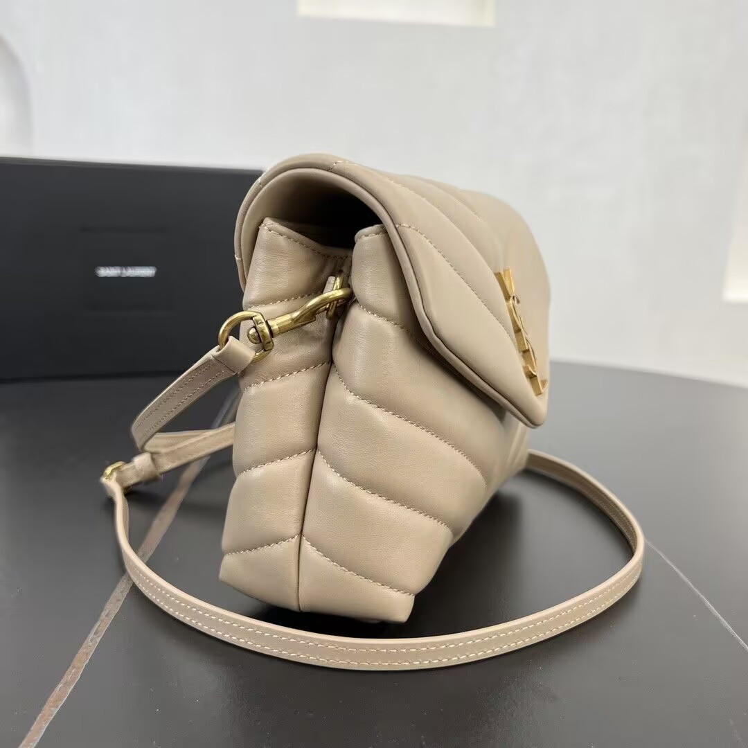 Y*L TOY LOULOU IN QUILTED LEATHER 7.9 X 5.5 X 3 INCHES