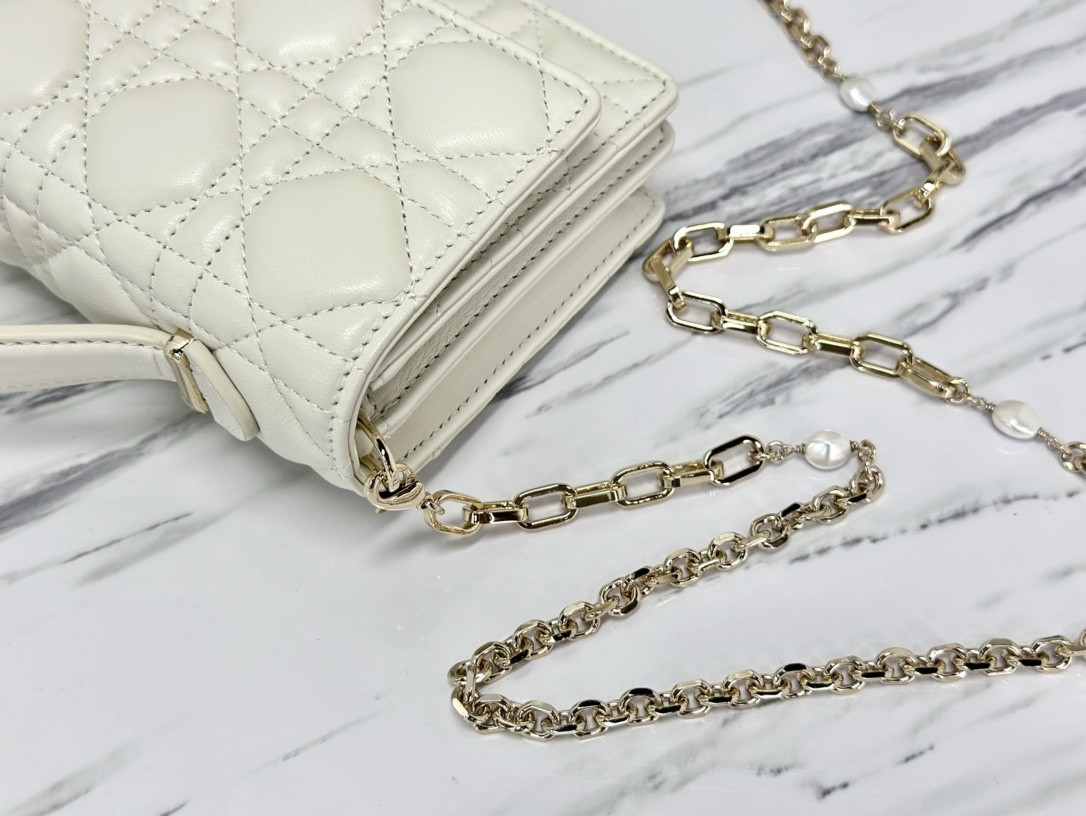 MISS D*0r MINI BAG Latte Cannage Lambskin S0980ONMJ_M030 21 x 11.5 x 4.5 cm