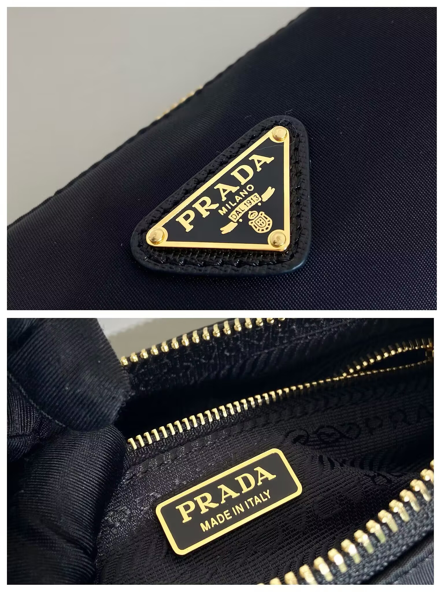 Pra*a re-nylon pouch 22x9x7.5cm