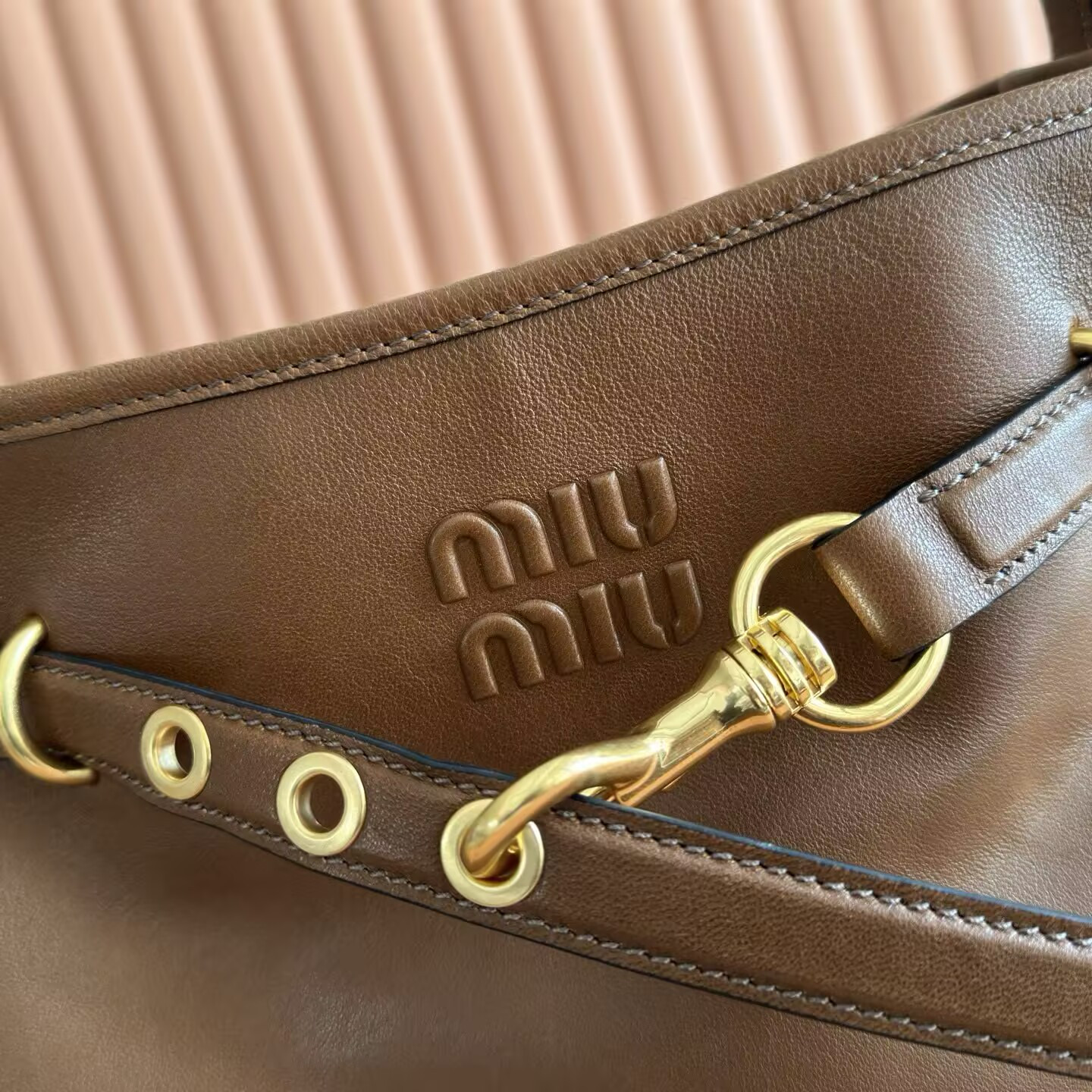 M1v M1v aventure nappa leather bucket bag 31x30x13cm