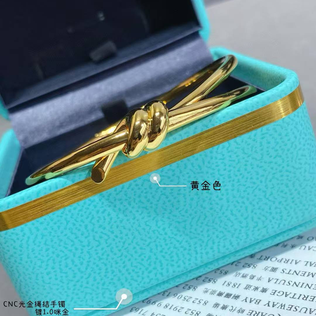 T*f*ny & Co. Knot Double Row Hinged Bracelet