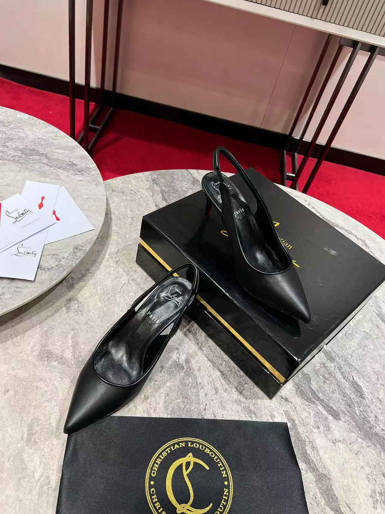 UA Ch**an Louboutin Sporty Kate Sling 65mm