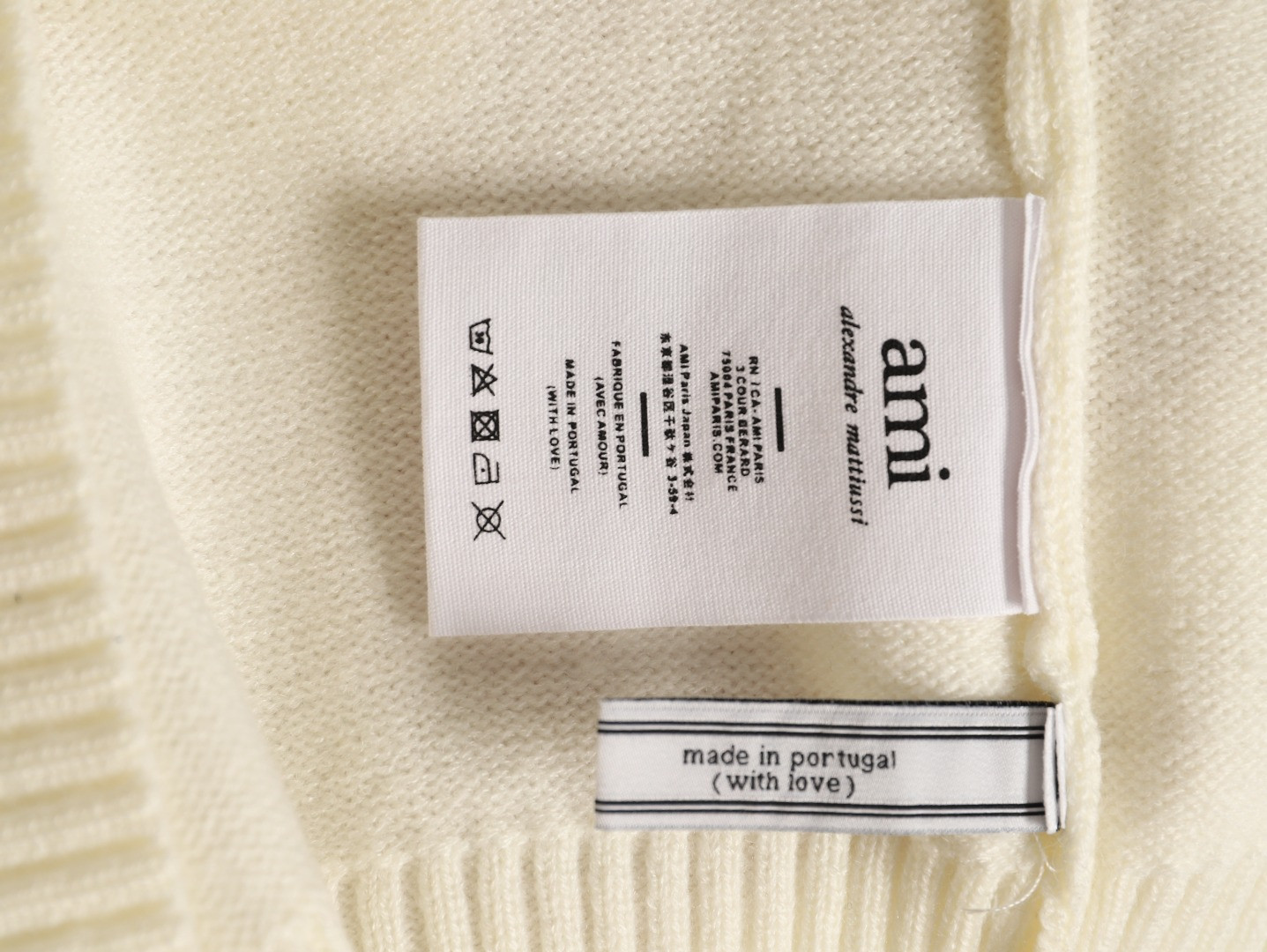 Ami Paris 26ss Knitting Long-sleeved Polo Sweaters