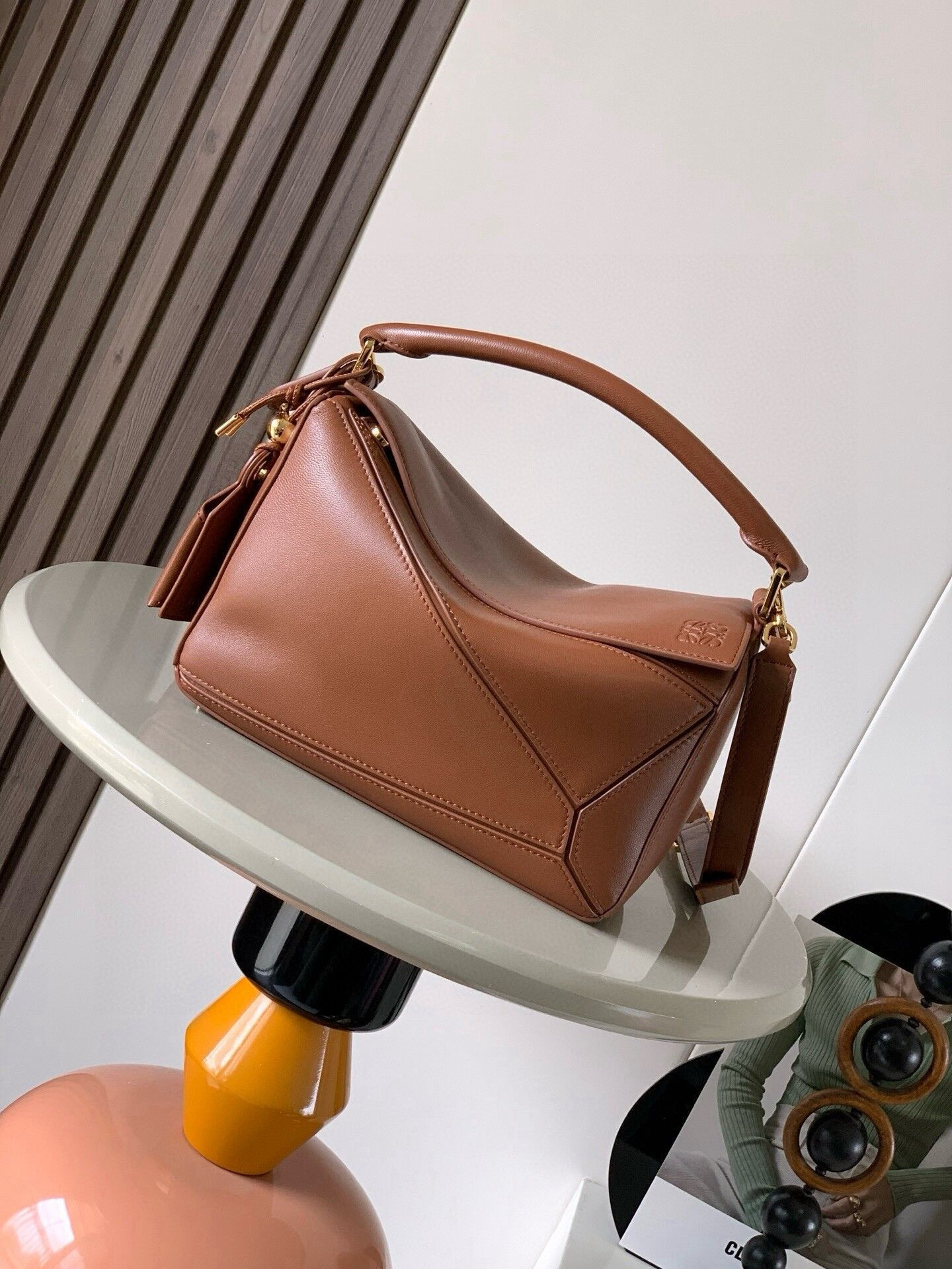 L0ew* Small Featherlight Puzzle Bag in Nappa Lambskin 16.5x24x10.5cm