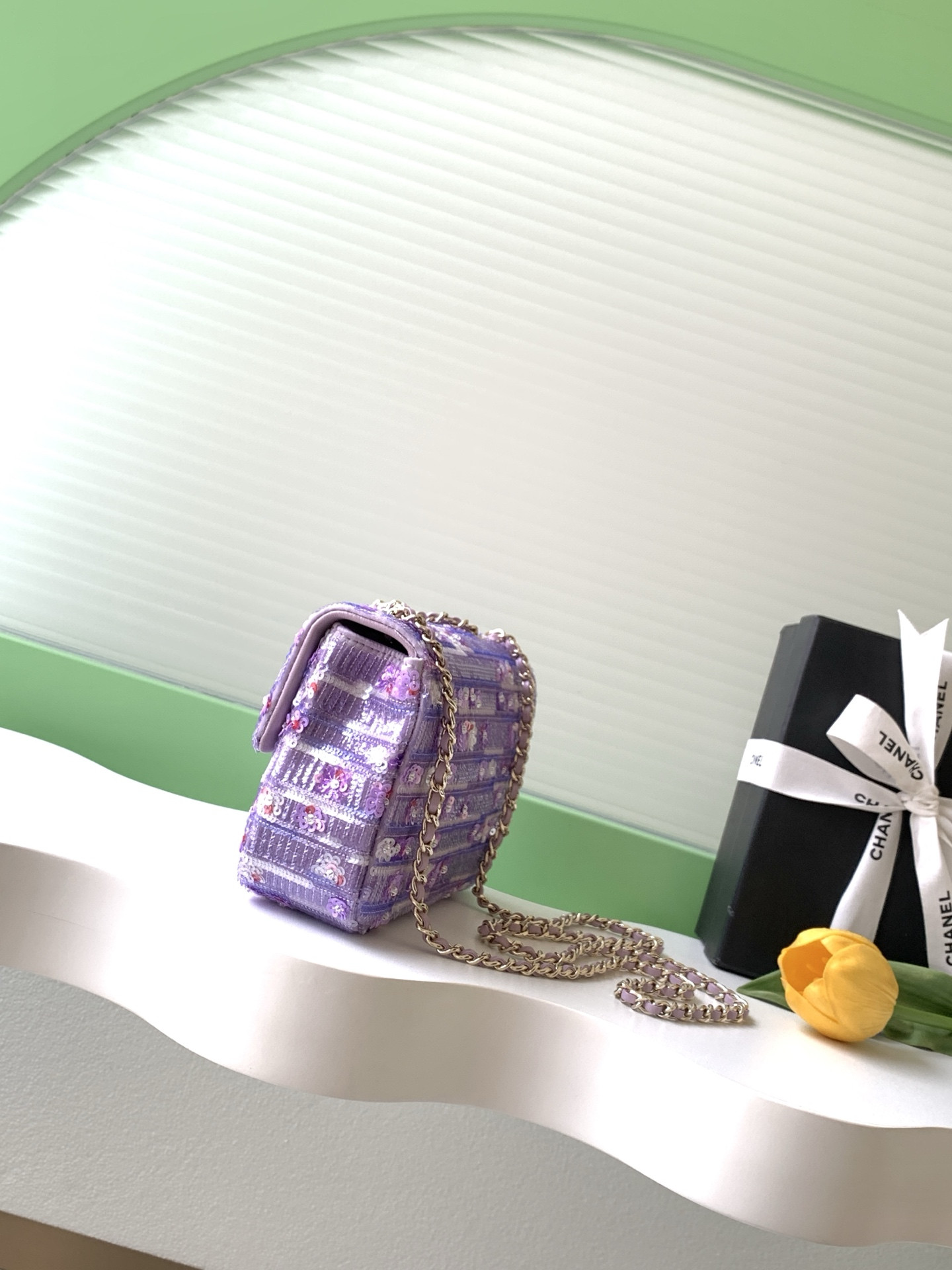 Ch*el evening bag as4297 13x21x8cm