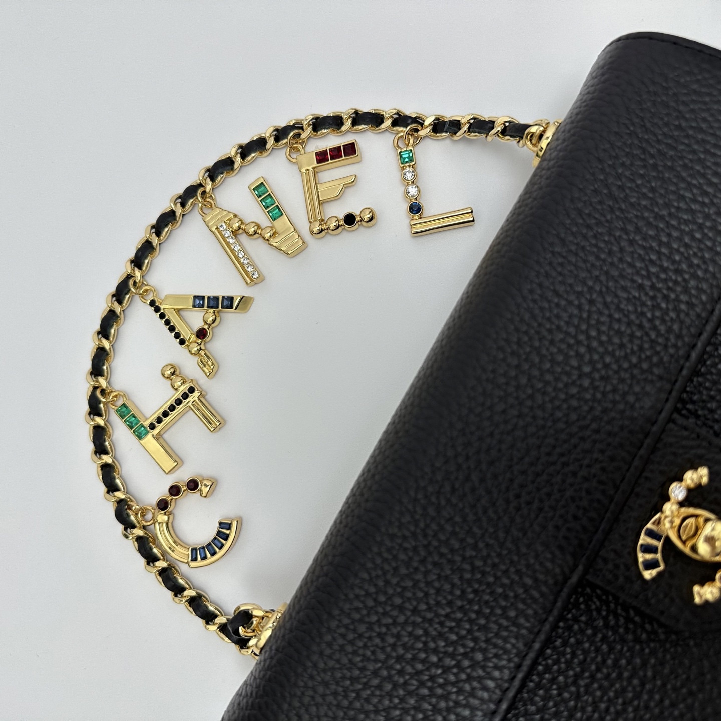 Ch*el flap bag as6340 12x22x4cm