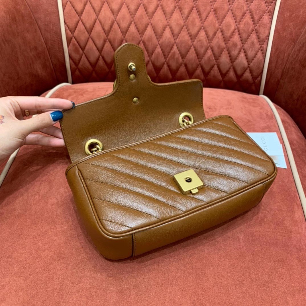 G*u*i GG Marmont mini matelasse shoulder bag 22cm