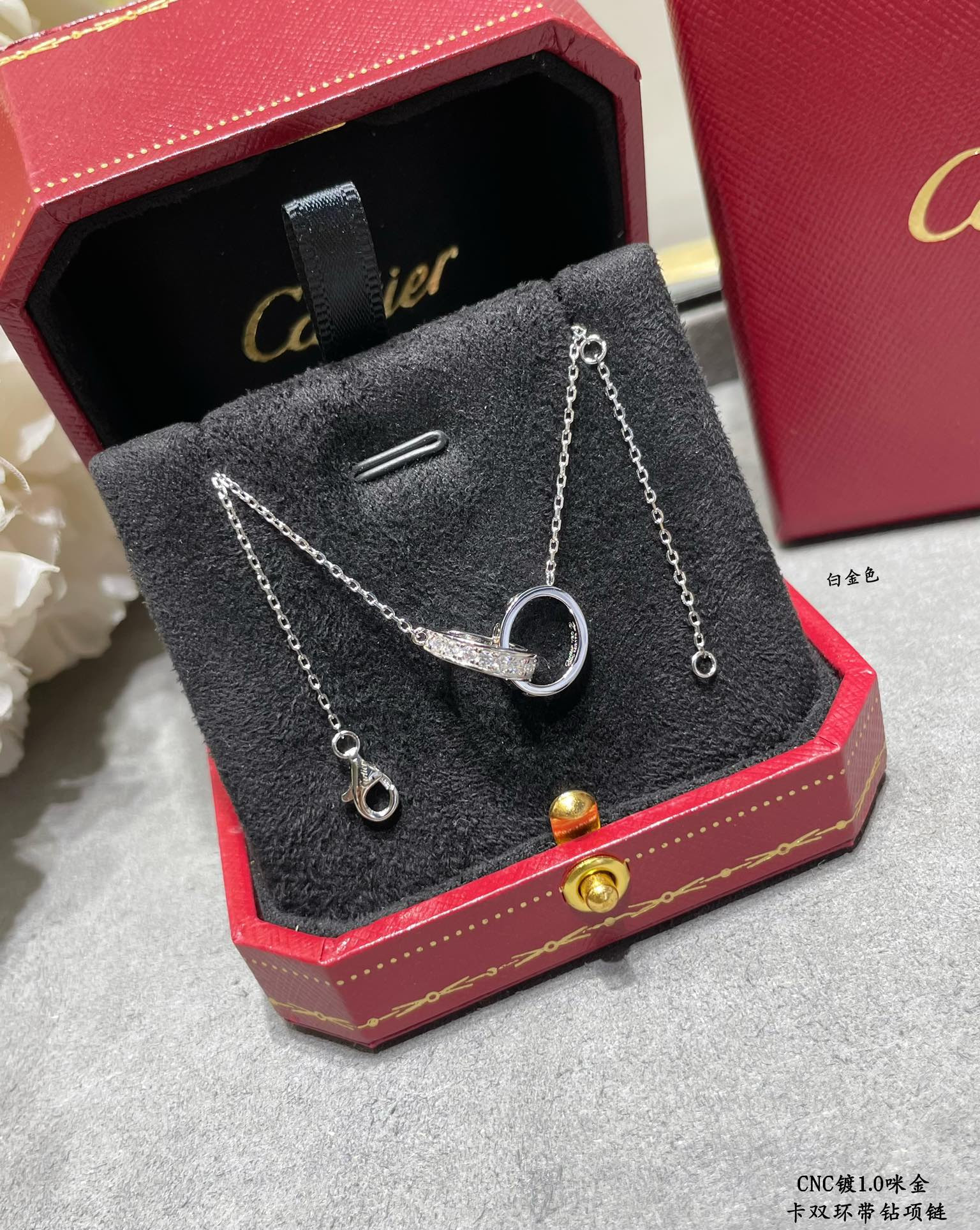 Ca*t*er Double-loop diamond Necklace