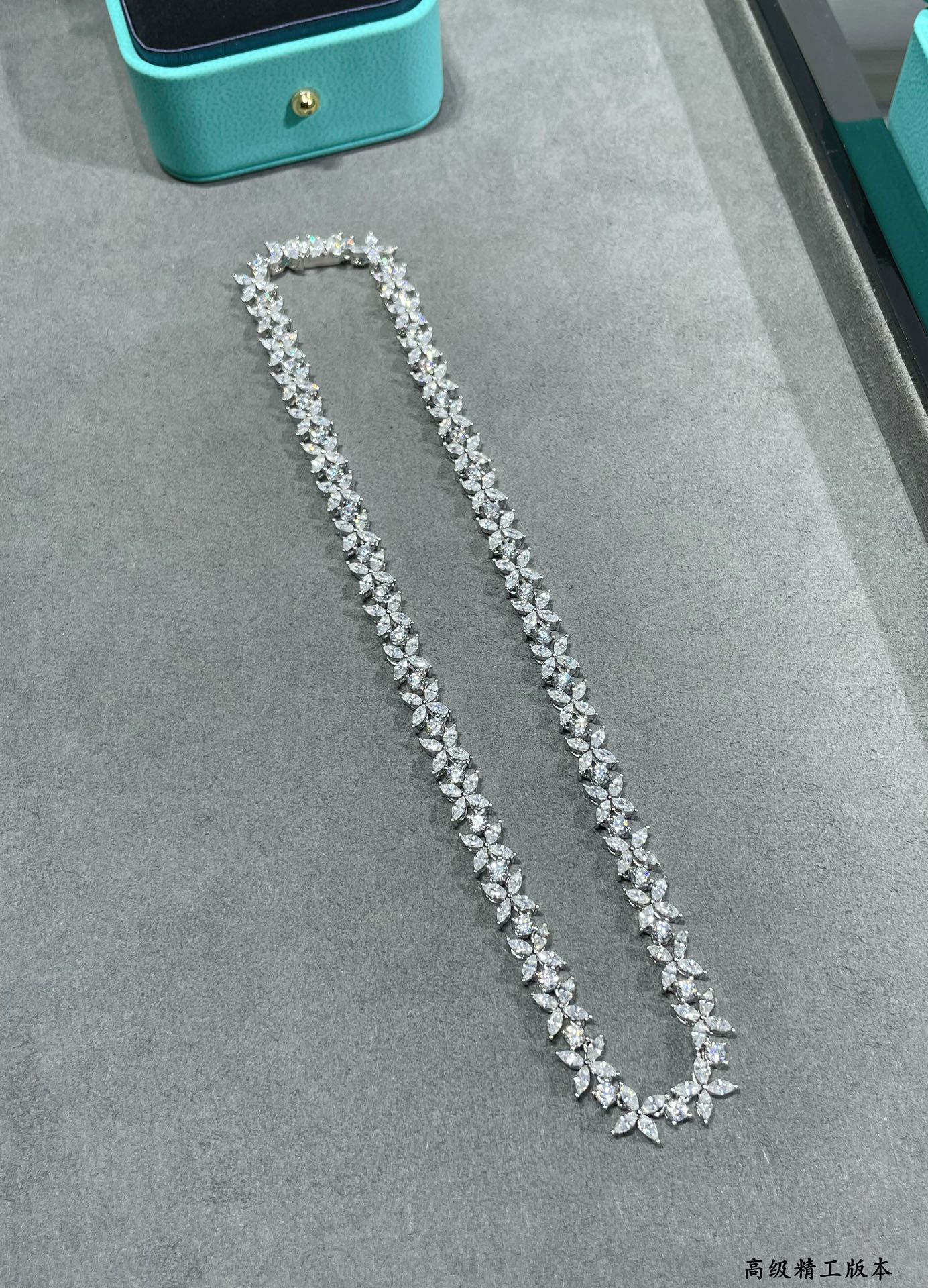 T*f*ny & Co. Full Diamond Marquise Necklace Ag925