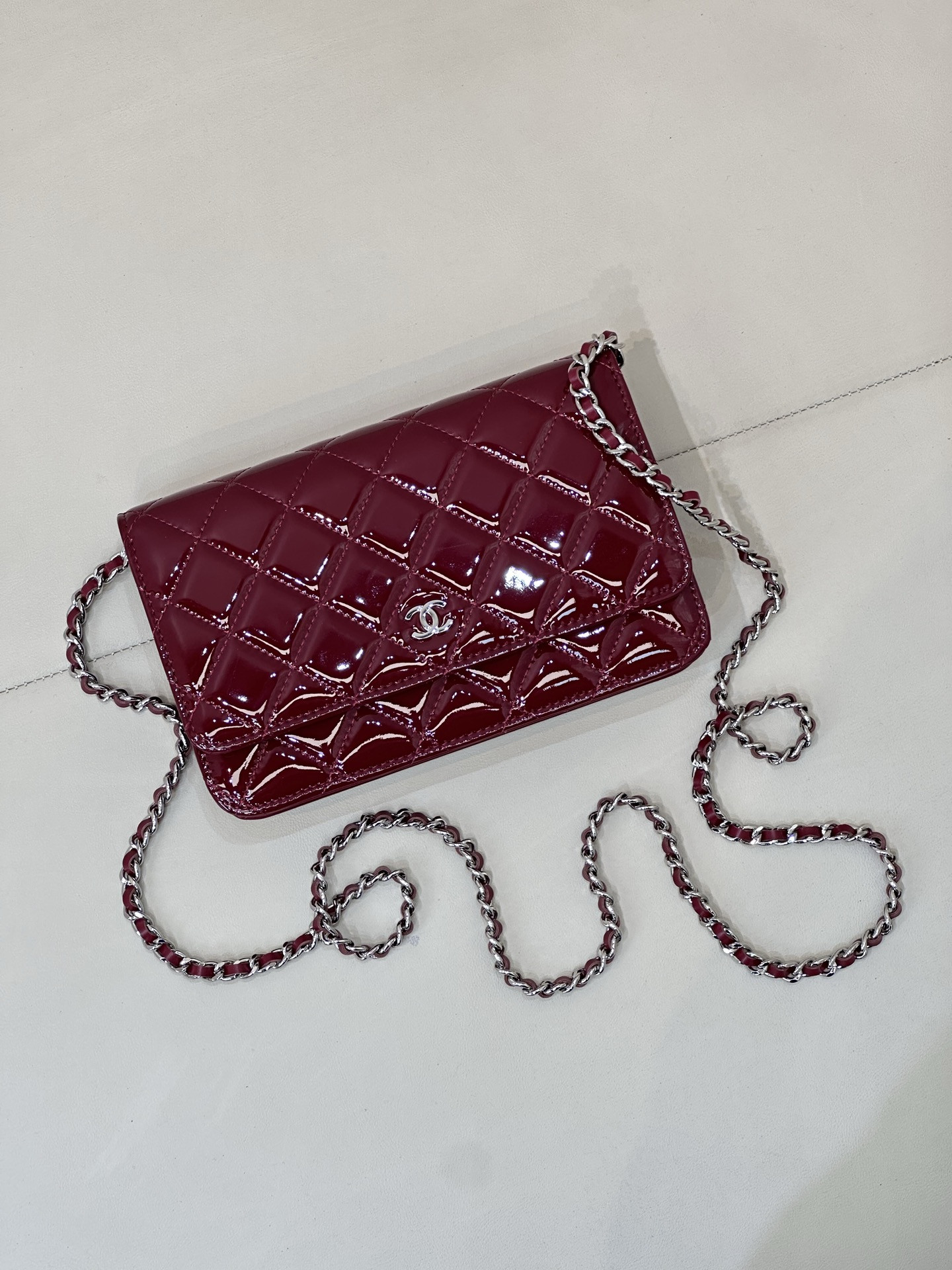 Ch*el woc classic wallet on chain 13x19cm