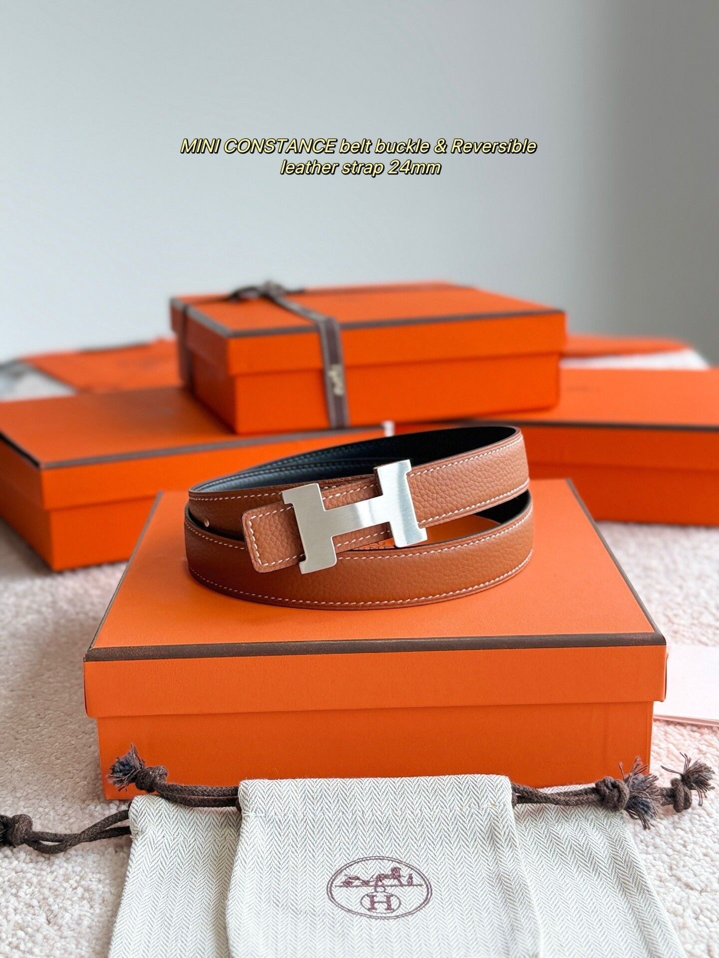 H**mes belt 24mm