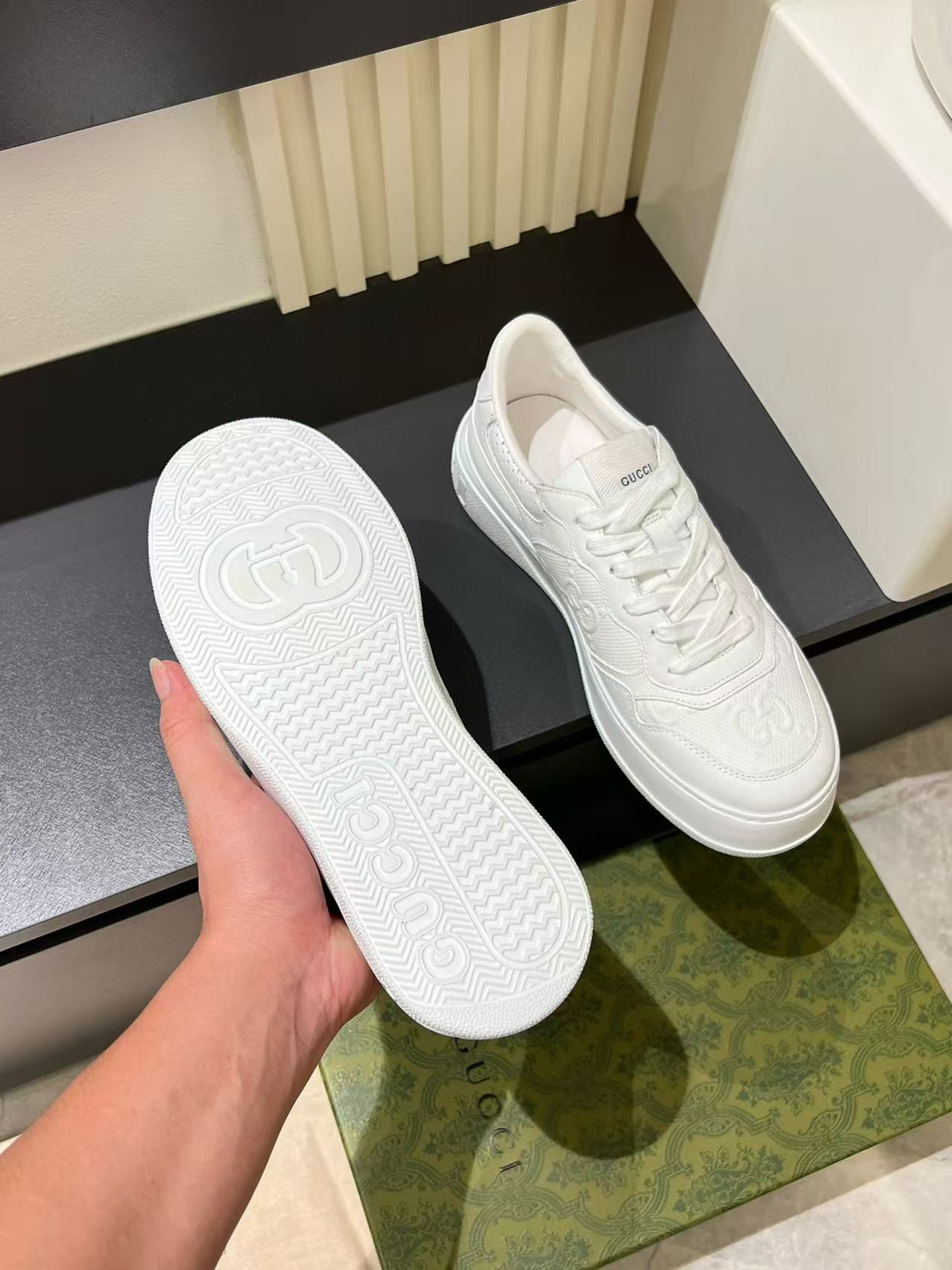 UA G*u*i GG Embossed Sneakers
