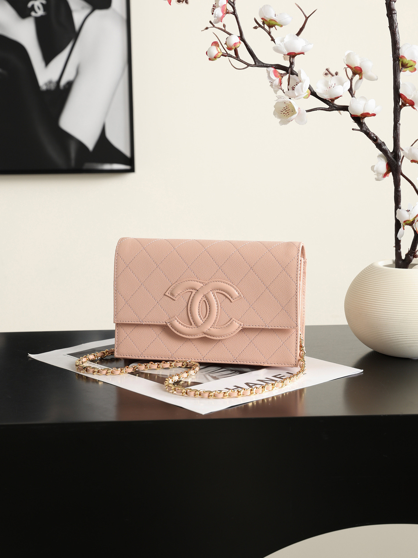 Ch*el wallet on chain ap5455 12x19x3.5cm