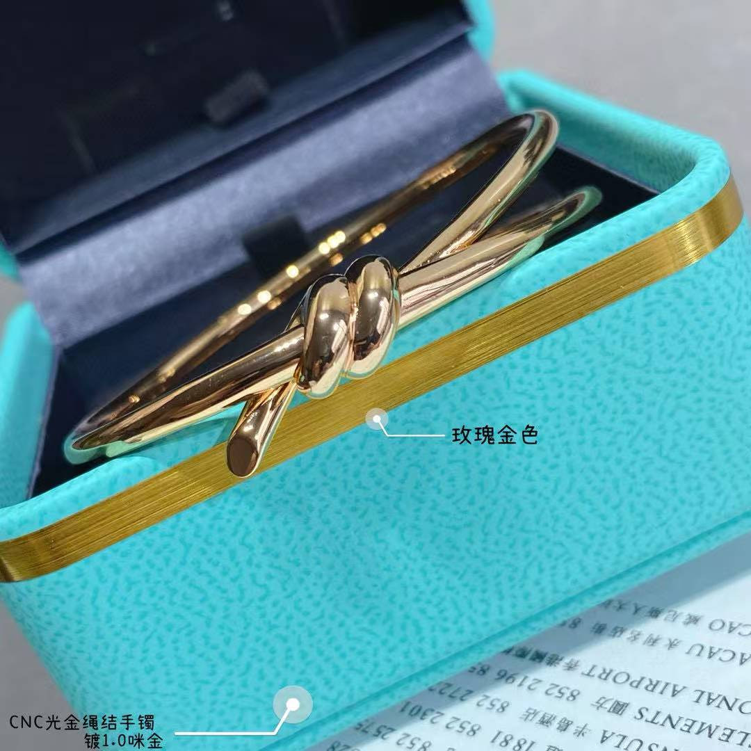 T*f*ny & Co. Knot Double Row Hinged Bracelet