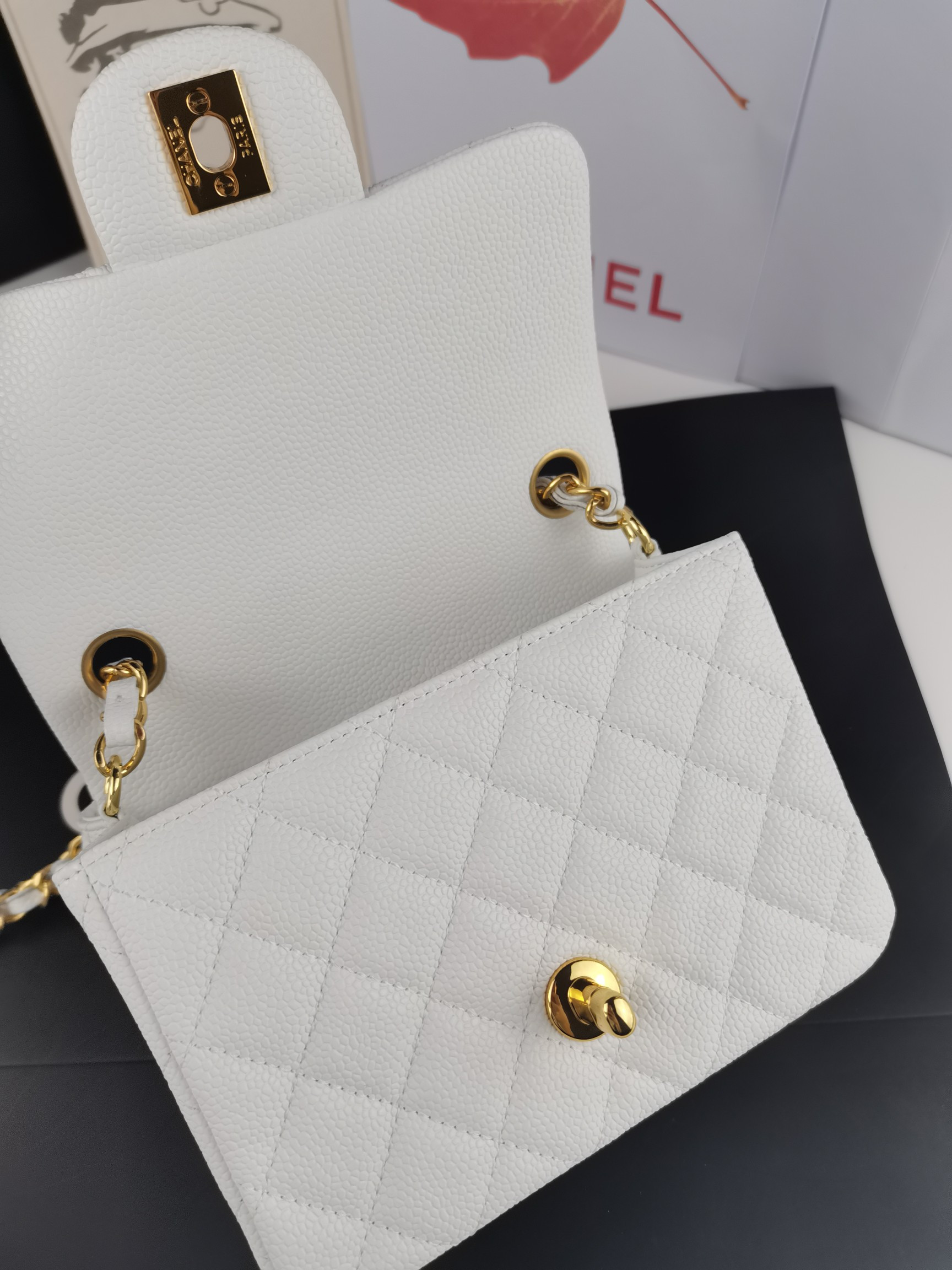 Ch*el mini flap bag 17.5cm