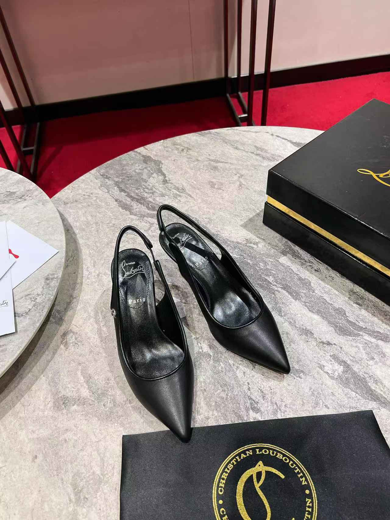 UA Ch**an Louboutin Sporty Kate Sling 65mm
