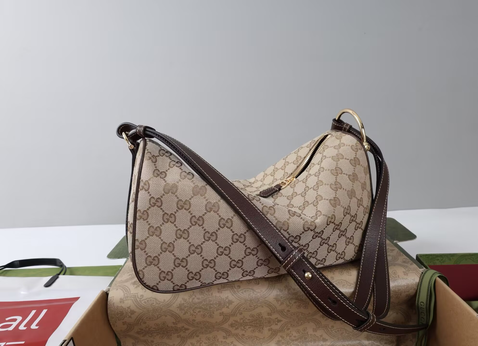 G*u*i half horsebit medium shoulder bag without box 31.5x17x12cm