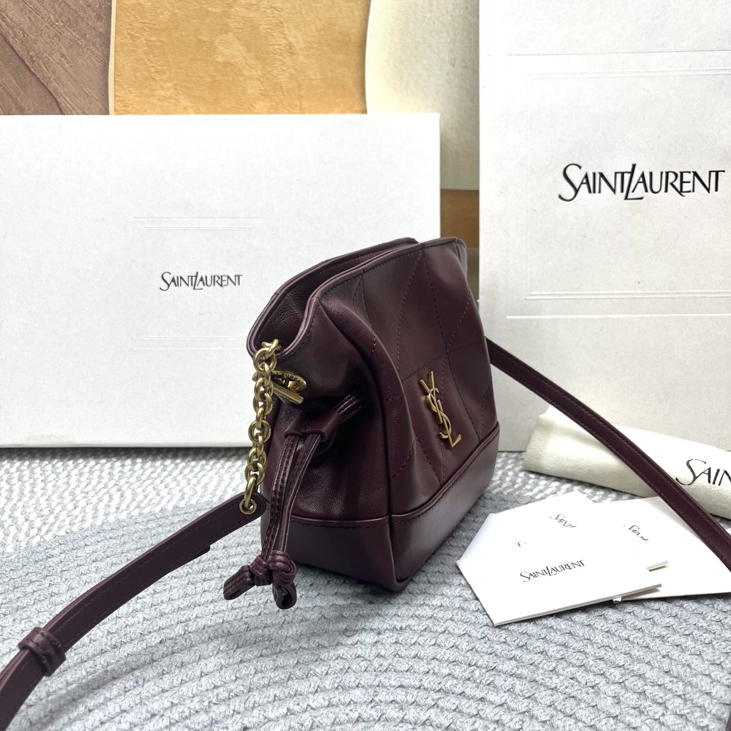 Y*L jamie mini shoulder pouch in lambskin 14.5x15.5x8cm