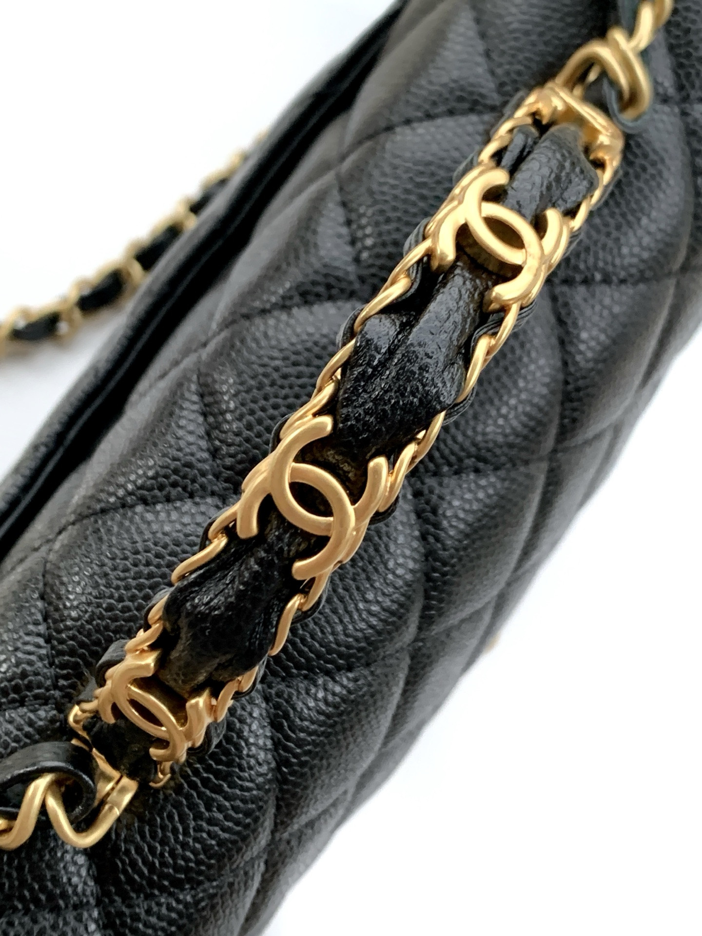 Ch*el flap bag with top handle as5701 19.5x12x6.5cm