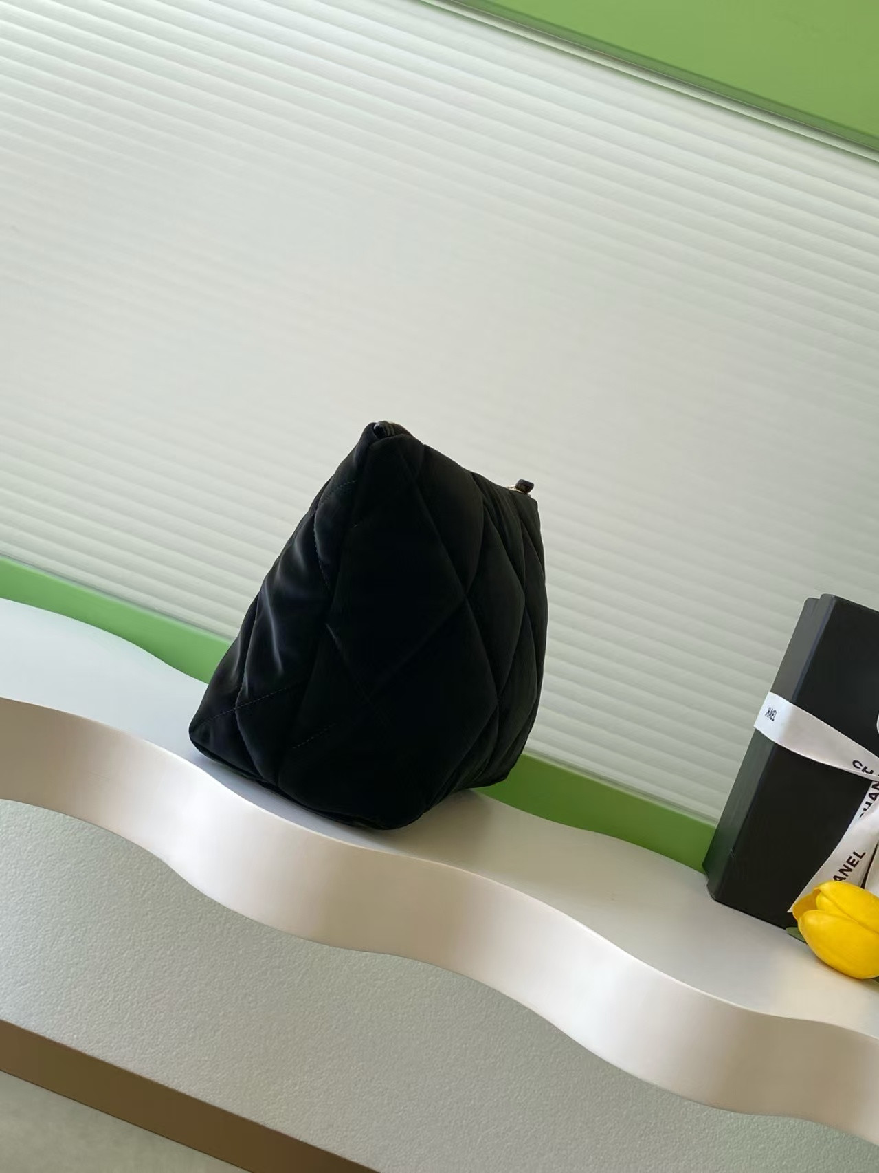 Ch*el zipped case 19.6x33x12cm